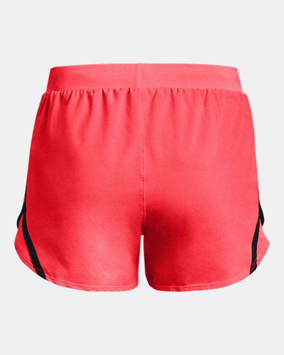 Women's UA Fly-By 2.0 Shorts, Red, pdpMainDesktop image number 7